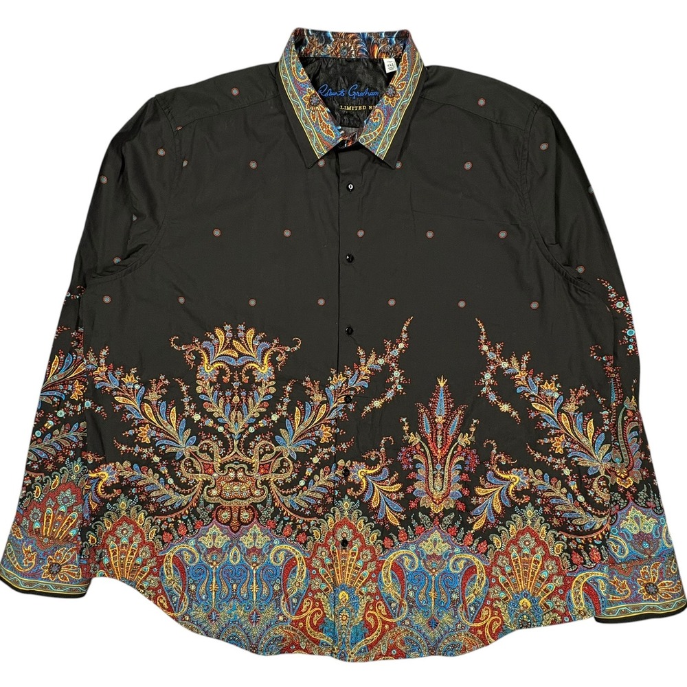 Robert‎ Graham Limited Edition Taj Mahal Shirt Mens 4XL Multicolor Embroidered